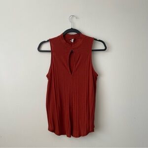 Sleeveless Rust Top